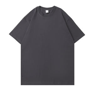 高品質のカスタムロゴスクリーンDTG印刷プレーン240GSMドロップショルダークロップド丈ボックスフィットメンズTシャツ - Product Image 6