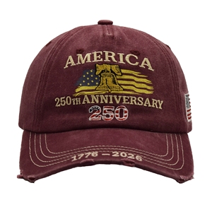 Casquette de baseball USA Snapa Back 250e anniversaire, broderie personnalisée, effet vieilli vintage, Gorras - Product Image 1