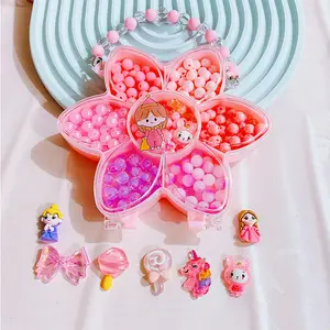 Factory Direct Sales Petal Shape Packaging Hand-held Gift Box Children Beaded For Jewelry Making Beads