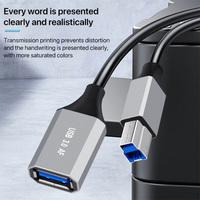 Câble d'extension de veste en PVC de haute qualité 0.5m USB3.0 Type femelle B mâle Port carré Scanner câbles de données d'ordinateur 12 mois