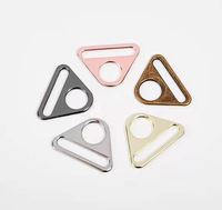 Boucle triangulaire multicolore en alliage de zinc, ajusteur de sangle métallique, accessoires de quincaillerie pour vêtements et sacs