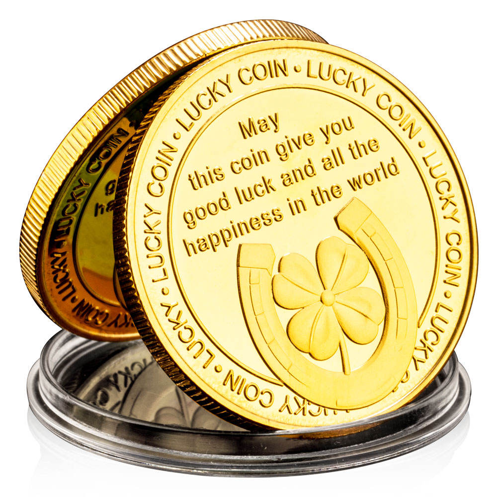 Gold Silver Plated Lucky Coin - Brings Good Luck & Happiness