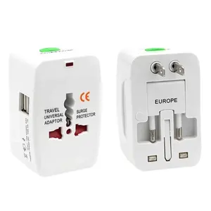high quality travel plug socket with 2 connect USB and multifunction socket plug