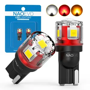 NAO 공장 직접 T10 Led 스트로브 전구 자동차 램프 6000K 화이트 빔 3030 Smd 194 168 Led 라이트 자동차 Canbus T10 듀얼 컬러