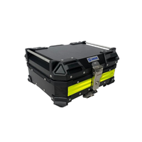 Top case moto 28L en alliage d'aluminium 5052 de 1,8 mm d'épaisseur, étanche, avec caches d'angle en ABS
