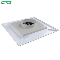 Pièces de systèmes de CVC, connecteur de conduit rond, adaptateur de goulot en plastique pour diffuseur d'air carré