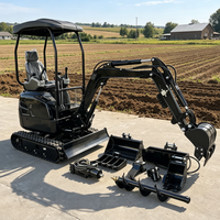 Mini-excavatrice à chenilles diesel de 1,6 tonne avec moteur Euro 5, livraison gratuite, mini-excavatrice agricole de petite taille à vendre