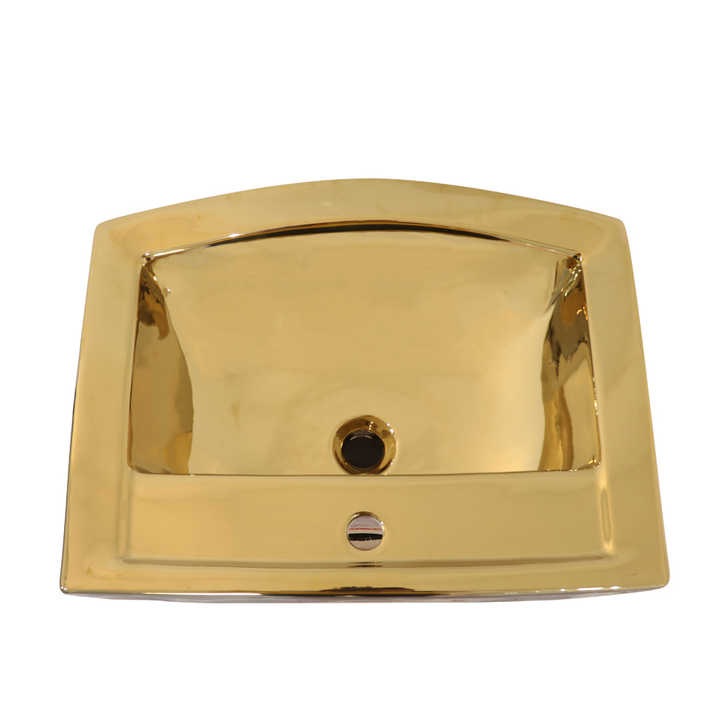 Luxury Hotel Sanitary Ware Golden Porcelain Rectangular One Piece Floor ...