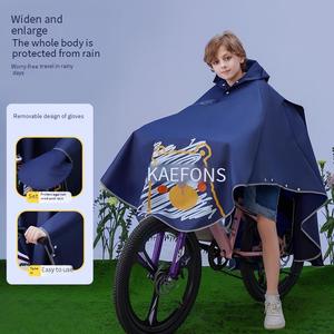 Mantella Antipioggia Riflettente in EVA per Adolescenti, Senza Maniche, Impermeabile, per Ciclismo e Escursionismo, per Ragazzi e Studenti - Product Image 4