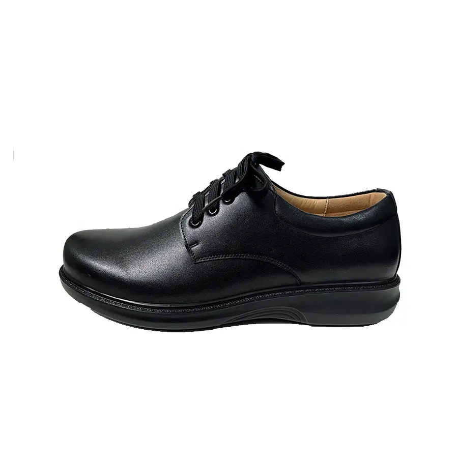 Businessmen Leather Shoes Black in Office for Men PU GENUINE Leather Print Dress Shoes High Quality Summer Leather Shoes