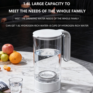 Hervidor de Agua de Vidrio Rico en Hidrógeno de 3000PPB, Generador de Agua Alcalina Saludable, Máquina de Electrólisis a Batería de 1.6L - Product Image 4