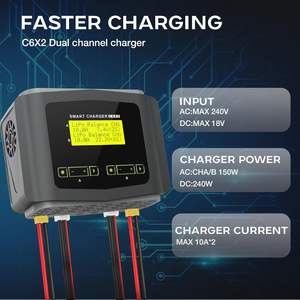 Cargador de Baterías LiPo con Pantalla Grande, Cargador/Descargador RC Dual de 10A con Balance Rápido 1-6S para Autos y Drones RC - Product Image 3
