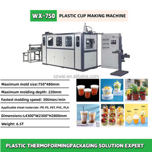 เครื่องขึ้นรูปแก้วและชามพลาสติก PET/PP/PS/PVC อัตโนมัติเต็มรูปแบบ ประหยัดพลังงาน ใช้งานง่าย - Product Image 2