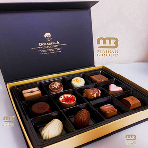 Caja de regalo de chocolate Caja de embalaje de alimentos de lujo Oro con inserto/elegante Galleta <span class=keywords><strong>Bonbon</strong></span> Candy Cajas de papel dulce Diseño personalizado - Product Image 6
