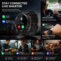 Jam Tangan Pintar Outdoor Pria SENBONO K56pro Dilengkapi Fitur Panggilan Nirkabel IP68 Pemantau Detak Jantung Pelacak Kebugaran Smartwatch Tahan Air
