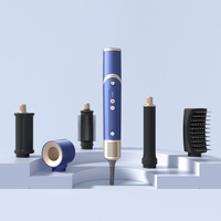 Sèche-cheveux ionique bleu professionnel Dibea ID70, fer à friser, lisseur, 1200W, 3 vitesses, 110 000 tr/min, moteur sans balais, multifonction