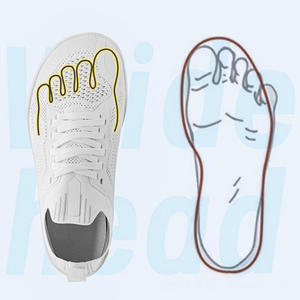 Respirant tissé supérieur laçage anti-dérapant semelle en caoutchouc large orteil boîte Fitness marche chaussures de course pour pieds nus zéro chute - Product Image 2