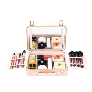 Estuche de Maquillaje Portátil OBOX Rosa, Set de Regalo con Asa Suave y Cierre para Uso Diario, Primavera 2025, Material ABS - Product Image 1