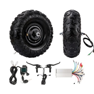 Kit de Motor Eléctrico para Carretilla de Exterior, 14.5 Pulgadas, 350W 500W, 24V-48V, Kit de Conversión de Motor para Carretilla de Jardín, Neumático Ancho - Product Image 1