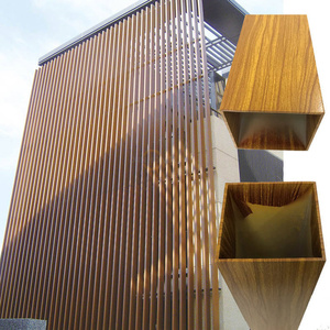 Fachadas <span class=keywords><strong>de</strong></span> edificios Imitación a madera Pantallas <span class=keywords><strong>divisorias</strong></span> <span class=keywords><strong>de</strong></span> aleación <span class=keywords><strong>de</strong></span> <span class=keywords><strong>aluminio</strong></span> y divisores <span class=keywords><strong>de</strong></span> oficina Tubular <span class=keywords><strong>de</strong></span> <span class=keywords><strong>aluminio</strong></span> con acabado <span class=keywords><strong>de</strong></span> madera - Product Image 4