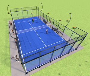 Cancha de Pádel con Diseño Innovador de Pilar de Vidrio, Phuoc Thinh, Panorámica Completa, Vidrio Templado, Suministro Global - Product Image 1