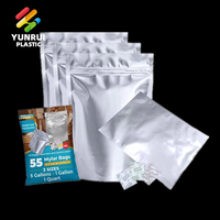 Sachet refermable personnalisable grand format en Mylar, scellable sous vide, avec fermeture éclair, en aluminium laminé, pour thé et café