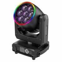 Mini projecteur LED 7x40W Bee Eye Ring à tête mobile avec zoom et effet wash