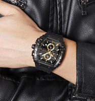 Montre Chronographe à Quartz SKMEI 2363 pour Homme, Multi-Compteurs, Marqueurs Lumineux, Bracelet en Silicone, Style Urbain Jeune Motard