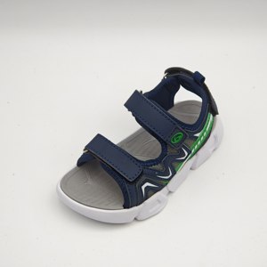 Sandales d'été pour garçons, bleu marine et vert, <span class=keywords><strong>velcro</strong></span>, maille respirante, antidérapantes, chaussures de plage pour enfants - Product Image 3