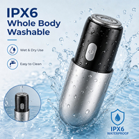 Mini rasoir rotatif portable, rasoir électrique étanche avec tête magnétique, rasoir de voyage rechargeable, rasoir de poche pour les voyages et la maison