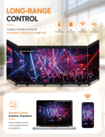 Muen Façade murale vidéo TV portable personnalisée Podium de bureau incurvé Six LED pliables Console de cabine de DJ Écran d'affichage de table