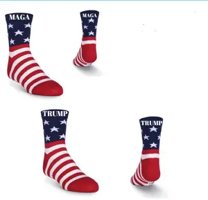热卖廉价连任棉袜让美国成为伟大的美国明星和条纹袜