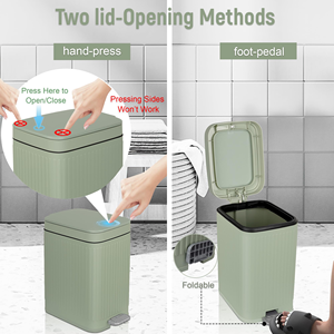 High Quality Standing Pressing Type Waste Paper High Quality PP Plastic Trash Can With Foot Pedal Ash-<b>bin</b> Garbage Can - Product Image 4