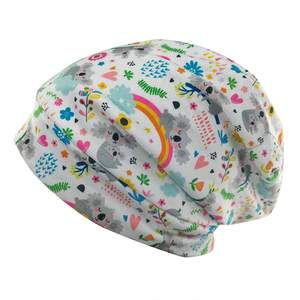 Bonnet de Nuit en Satin Double Couche Personnalisé avec Logo, en Polyester Doux et Élastique, Motif Camouflage Dessin Animé, Unisexe, Vente en Gros - Product Image 2