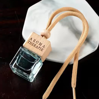 Désodorisant de voiture en verre carré, pendentif pour rétroviseur, parfum, éliminateur d'odeurs, anti-moustiques, arôme longue durée