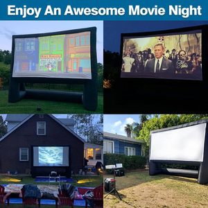 Inflatable Outdoor Projector Screen Large Format Display <b>Frame</b> Portable Movie Viewing Panel Garden Camping - Product Image 2
