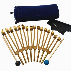 Lot de 8 diapasons chakra 8-en-1 lestés pour thérapie par vibration et résonance, pour l'équilibrage énergétique et la méditation - Product Image 2