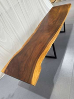 Plateau de table en bois massif à bords naturels, moderne et écologique, rustique, pour la maison, le bureau, le restaurant, la cuisine