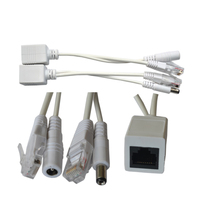 Moins cher 10/100 blanc une paire de câbles d'alimentation passive sur Ethernet POE pour caméra de vidéosurveillance