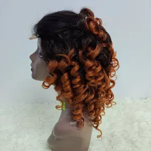 Letsfly perucas personalizadas baratas 4x4 rendas perucas soltas onda 1B350, 1B27, 1B30 perucas de cabelo humano brasileiro com fechos frete grátis