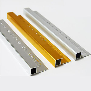 Factory Modern Design 12.5mm Aluminum Alloy <b>Square</b>-Shaped Tile Trim Profile Moulding Exterior Wall Flooring Corner Protection - Product Image 5