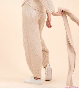 Novità 2026: Completo Invernale da <span class=keywords><strong>Donna</strong></span> in Cashmere e Lana, Maglione e <span class=keywords><strong>Pantaloni</strong></span> in Maglia <span class=keywords><strong>a</strong></span> <span class=keywords><strong>Coste</strong></span>, Casual e Comodo - Product Image 1