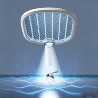 Raquette anti-moustiques rechargeable Type-C avec batterie 1200 mAh et conception à triple maille sécurisée