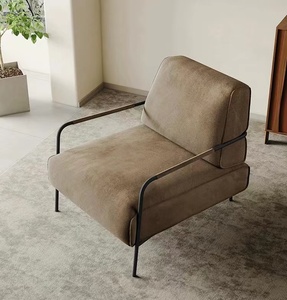 Sedie di accento Comfort di lusso con tessuto in velluto e struttura in metallo per soggiorno camera da pranzo o mobili dell'hotel - Product Image 3