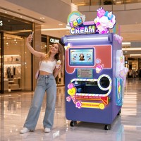 Robot Inteligente para Helados Red Rabbit de 12L, Kiosco de Autoservicio con Pantalla Táctil, Operación Autónoma, Monitoreo Remoto para la Calle