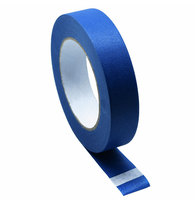 Gran oferta, cinta de papel adhesiva de PVC azul de 48mm impresa personalizada, papel crepé activado por agua para pintura de automóviles, fusión en caliente