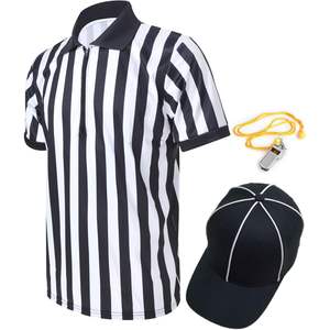 2025 hommes Pro-Style Sportswear 1/4 Zip-Up quart fermeture éclair arbitre chemise chapeau avec métal Ref sifflet pour l'arbitrage sportif - Product Image 2