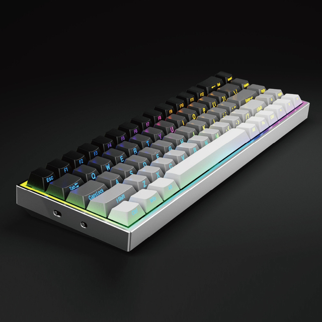 Wholesale Hot Swap 68 Keys Gaming Keyboard PBT Side Printed Keycaps Red Switch Pink Mechanical Keyboard for PC Computer Laptop