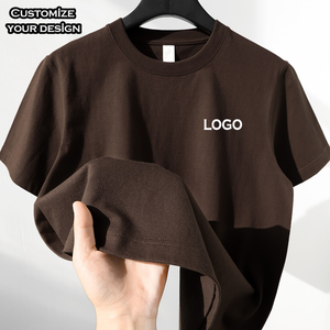 T-shirts en coton 220 g/m² personnalisés pour hommes, coupe ample, col rond, imprimés, motif uni, t-shirts à col rond pour garçons - Product Image 2