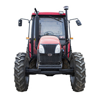 Maquinaria Agrícola Resistente, Tractor Turboalimentado de 80HP con Tracción en las 4 Ruedas, con Caja de Cambios y Rodamientos para Operaciones Agrícolas Globales